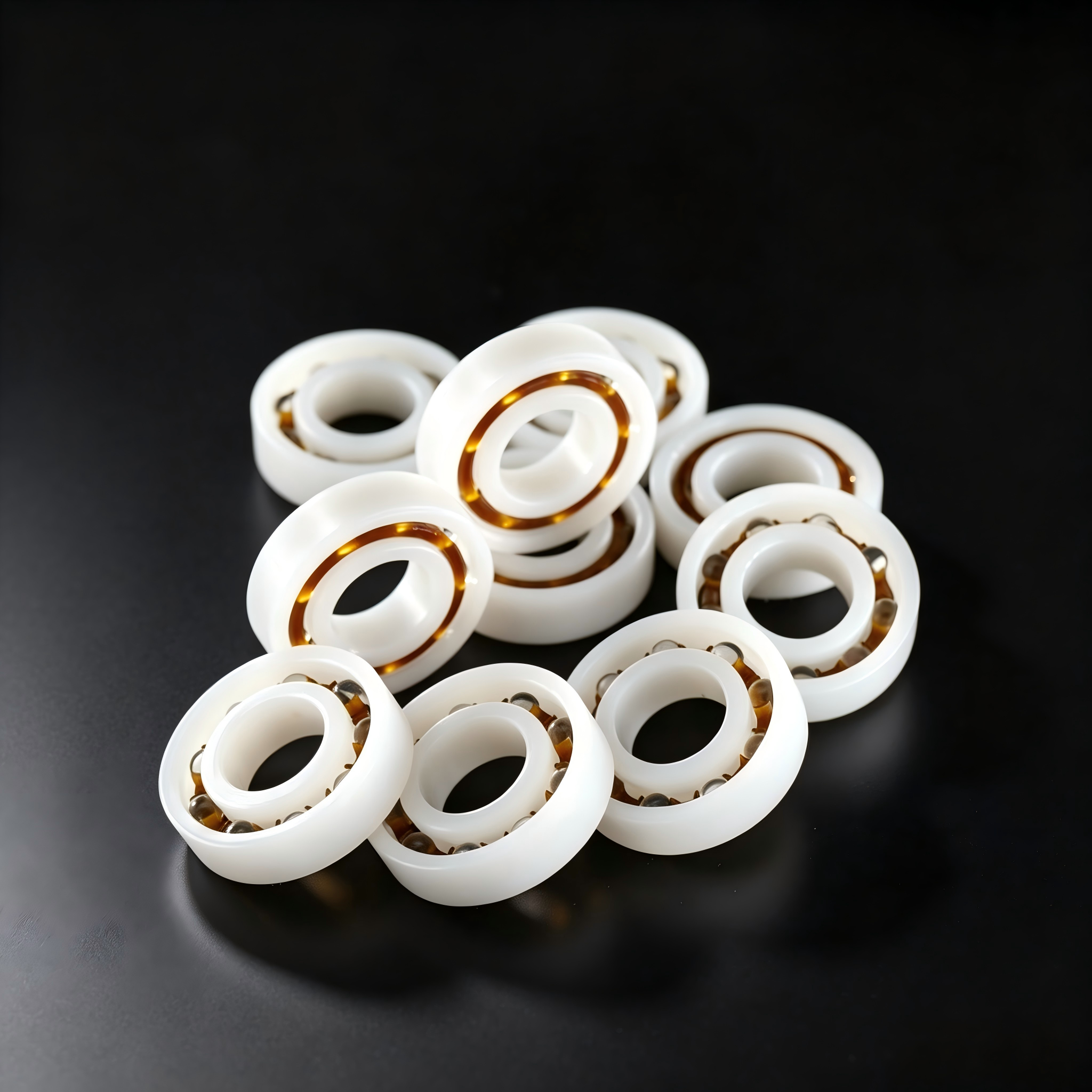 Plastic Deep Groove Ball Bearing 6203 With POM and PA and PE Bearing