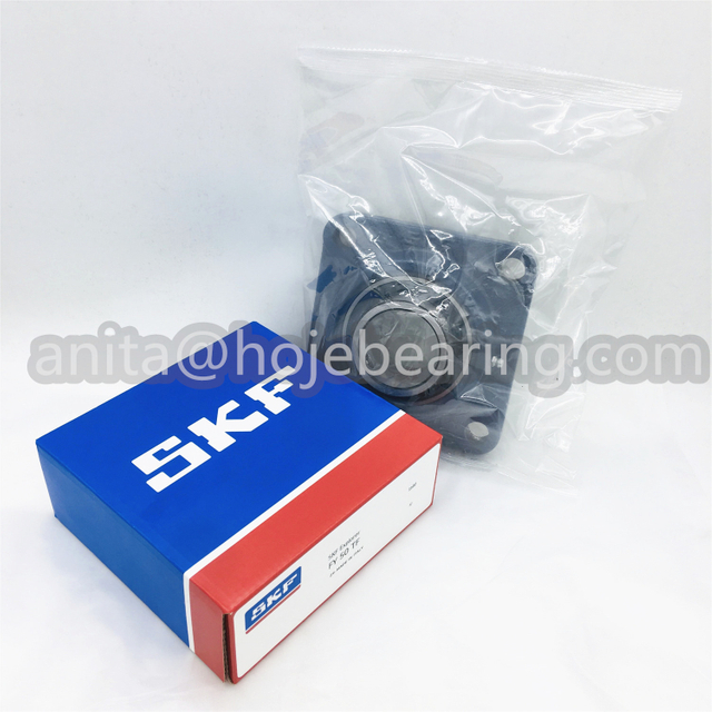 SKF FY 50 TF Flange-Mount Ball Bearing Unit, Pillow block bearing - 4-Bolt Flange, 50 mm Bore, Cast Iron Housing Material, Set Screw Locking, Contact Seal Seal