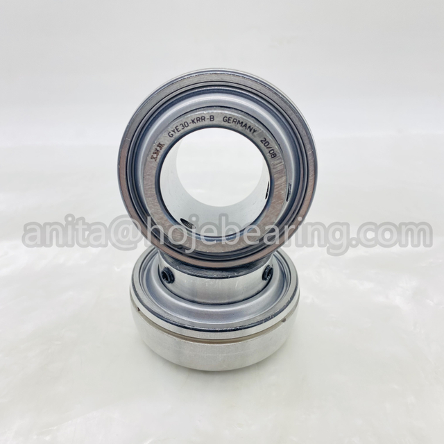 INA (SCHAEFFLER) GYE 30 KRRB Ball Insert Bearing - Round Bore, 30 mm ID, 62 mm OD, 38.1 mm Width, Set Screw Locking