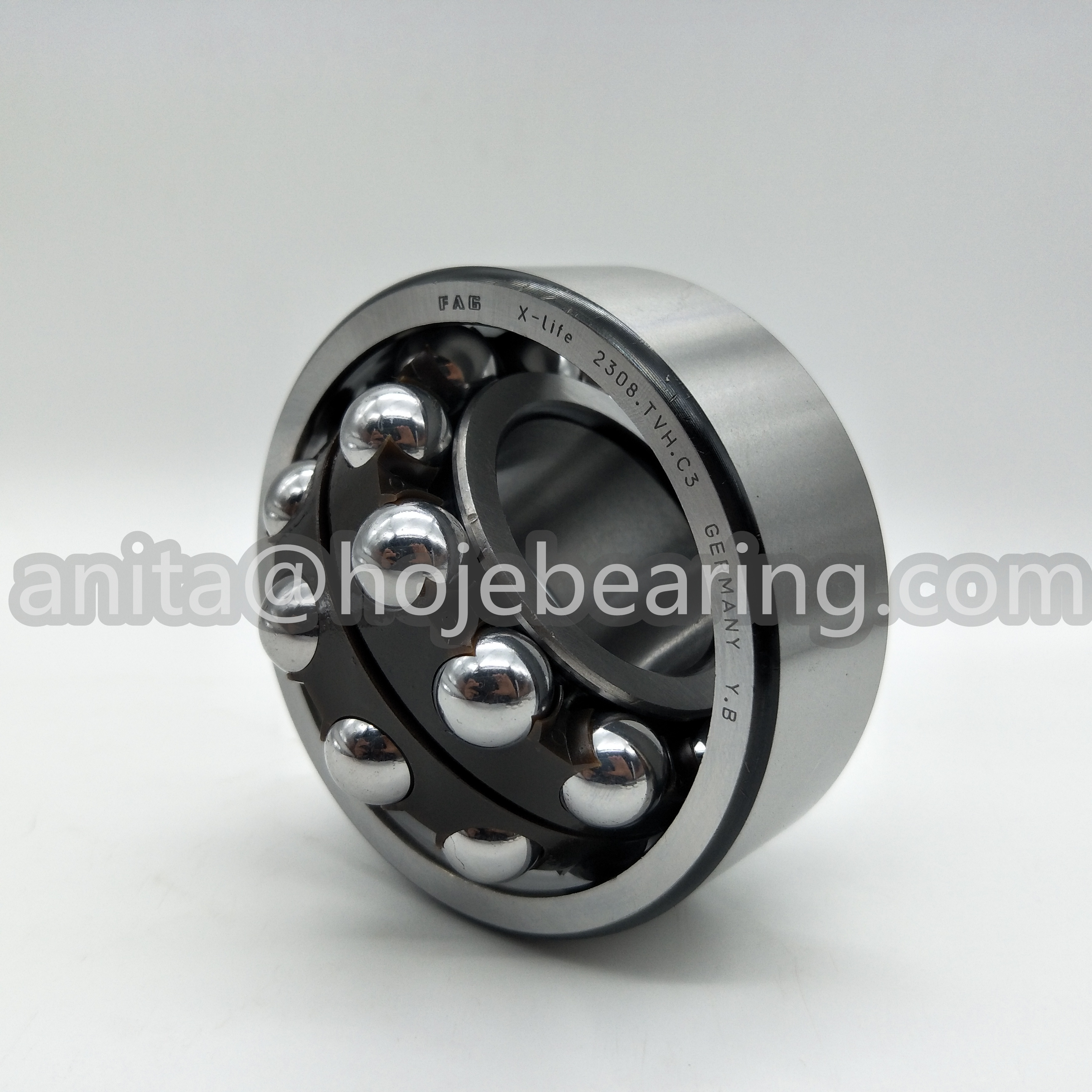 FAG Self-aligning Ball Bearings - Double Row- 40x90x33mm, 23..Series (FAG (Schaeffler)) (2308-TVH),plastic cage